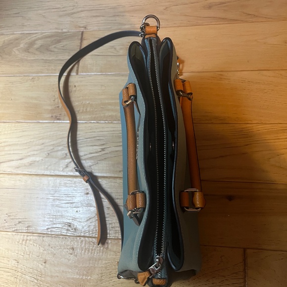 Coach Blue and Orange/Tan Crossbody Handbag - Picture 4 of 9